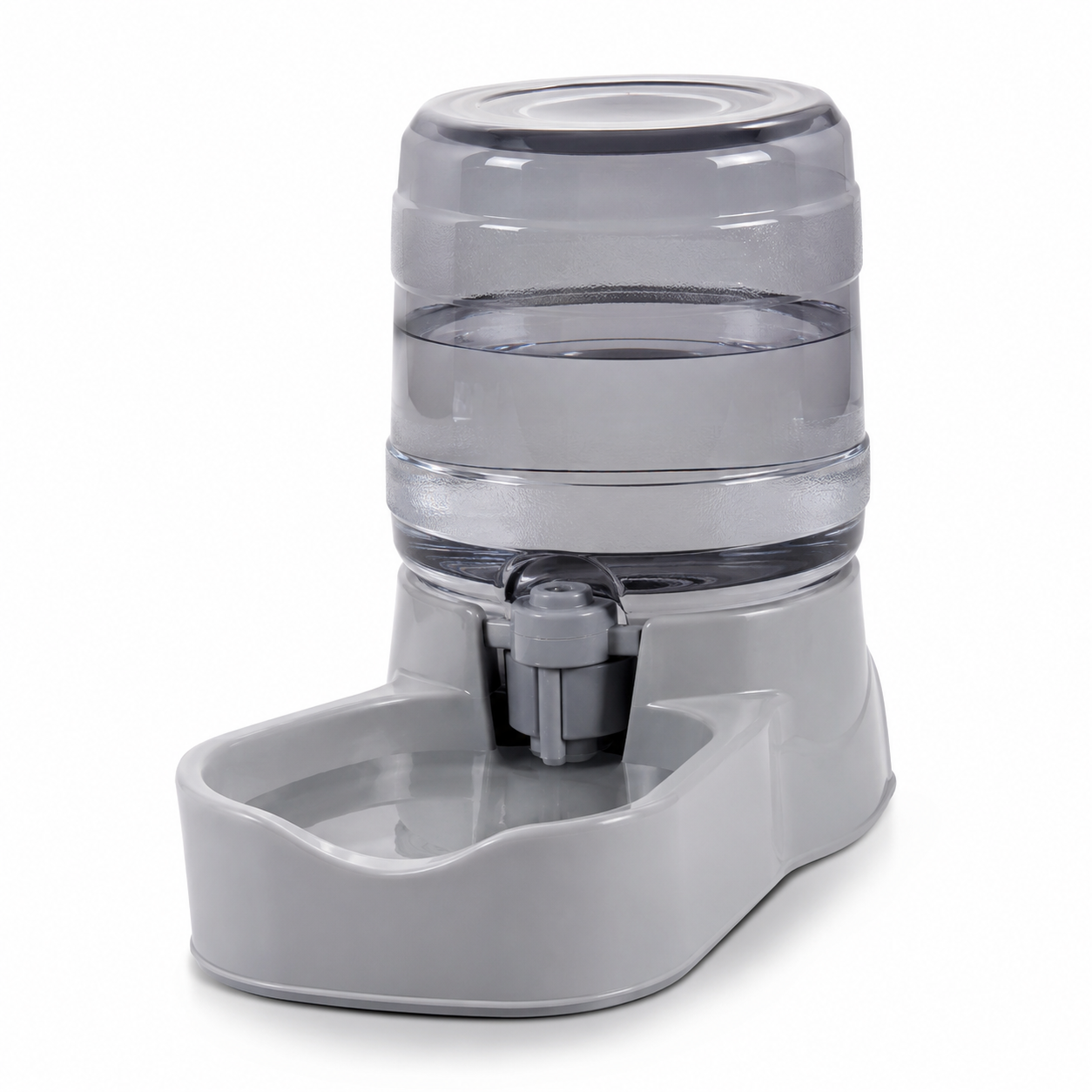 Distributeur d’eau gravitaire gris fumé pour chien et chat 2,5 L