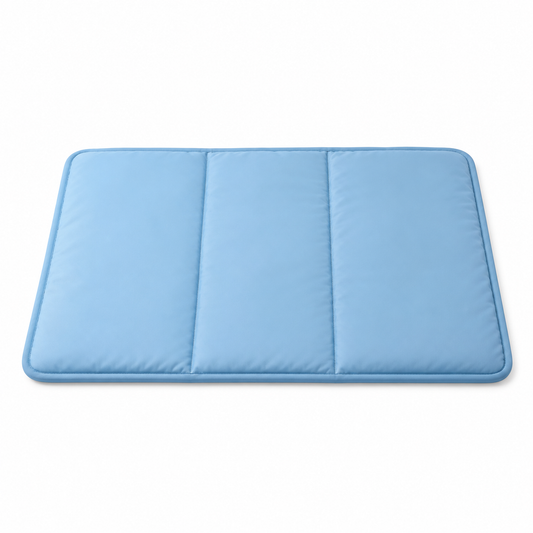Tapis rafraîchissant bleu glacier pour chien sans électricité 90x60 cm
