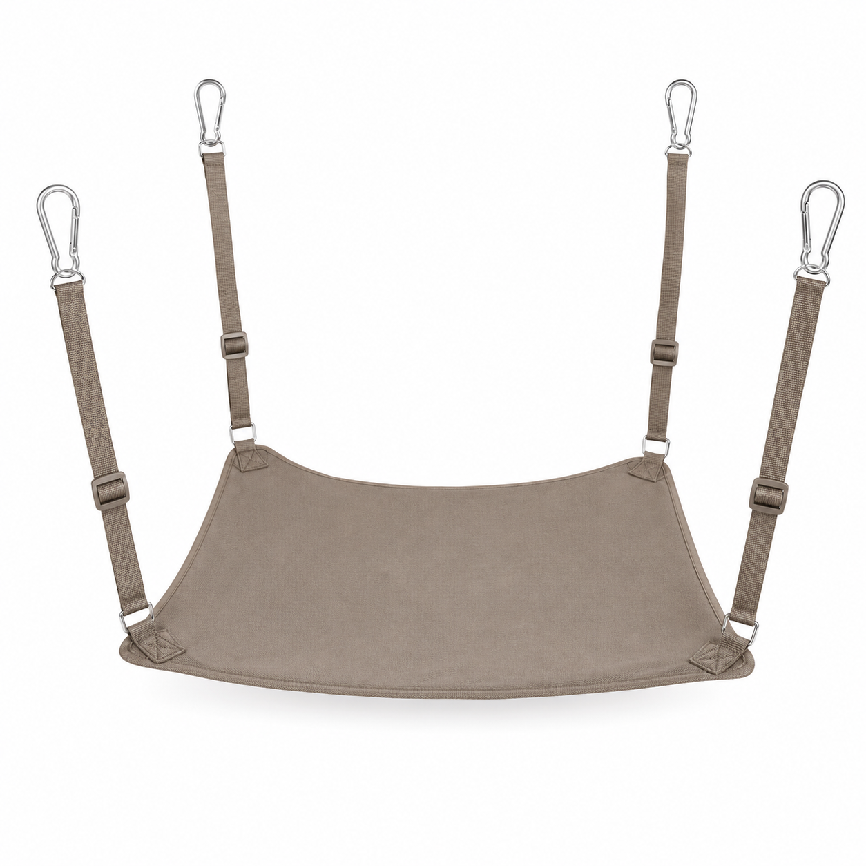 Hamac suspendu taupe pour chat en toile respirante 55x45 cm