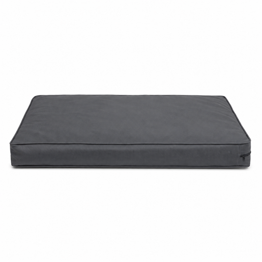 Matelas plat anthracite pour chien avec housse lavable 100x70 cm