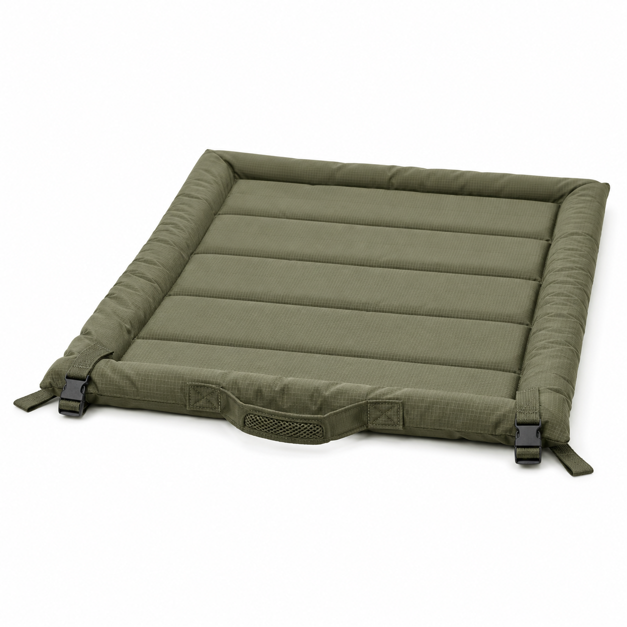 Couchage de voyage kaki pliable pour chien avec poignée 85x60 cm