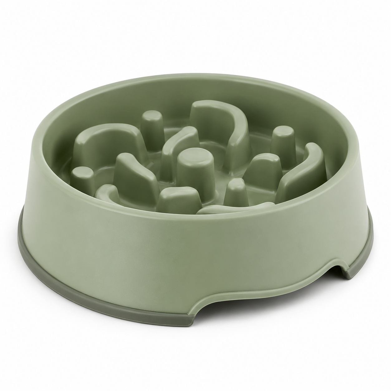 Gamelle anti-glouton vert sauge pour chien 700 ml
