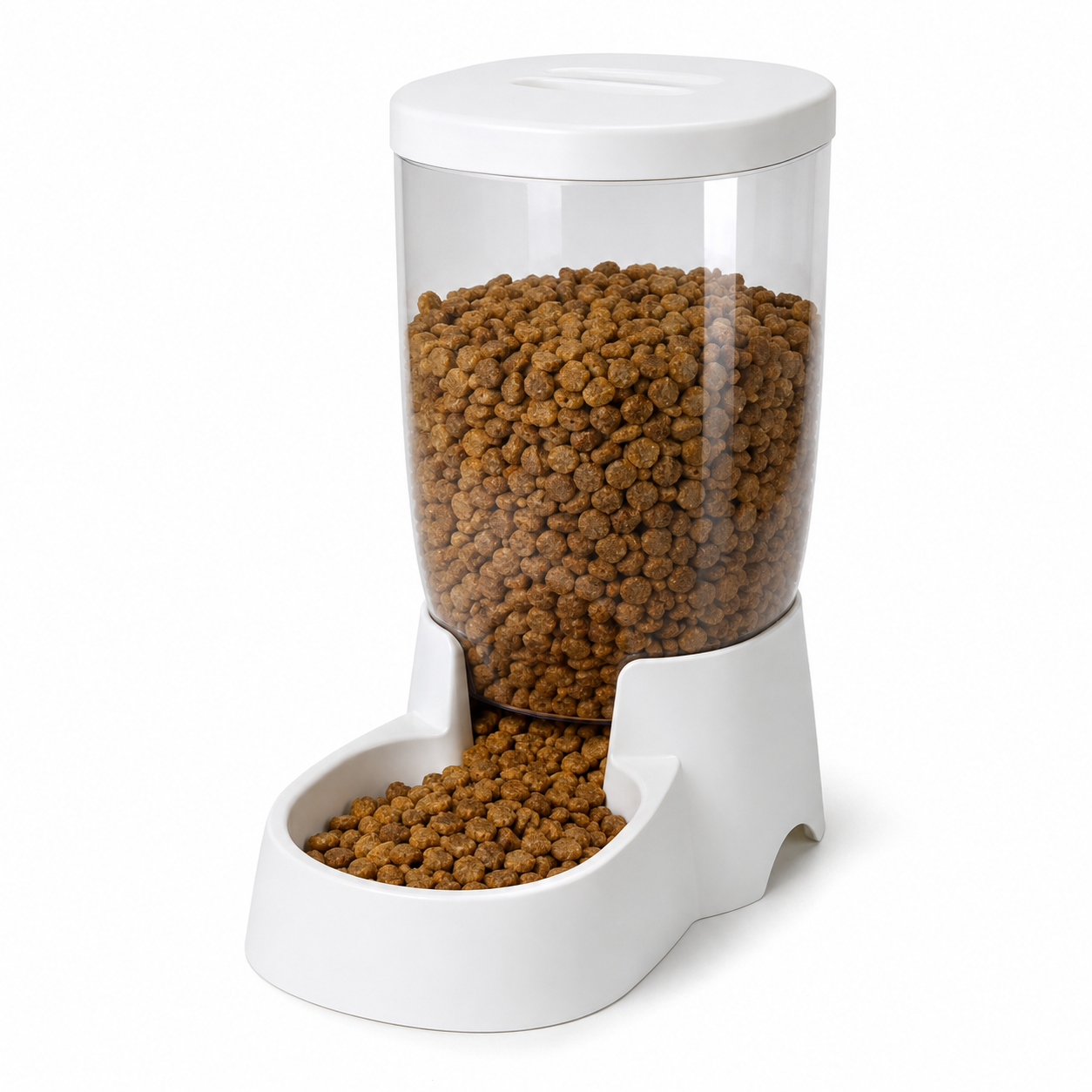 Distributeur gravitaire blanc pour croquettes avec réservoir 3,5 L