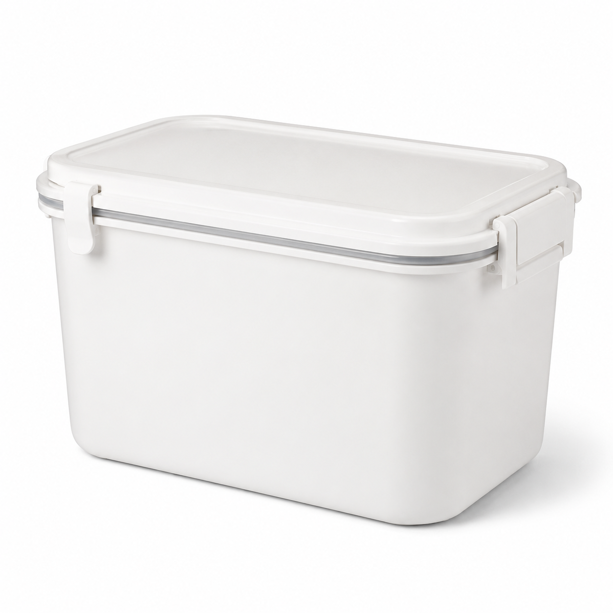 Boîte hermétique blanche pour croquettes avec couvercle 12 L