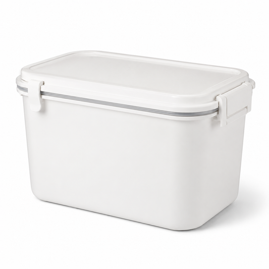Boîte hermétique blanche pour croquettes avec couvercle 12 L