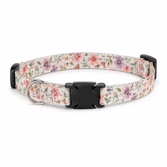 Collier de sécurité floral pour chat avec boucle anti-étranglement 20-30 cm