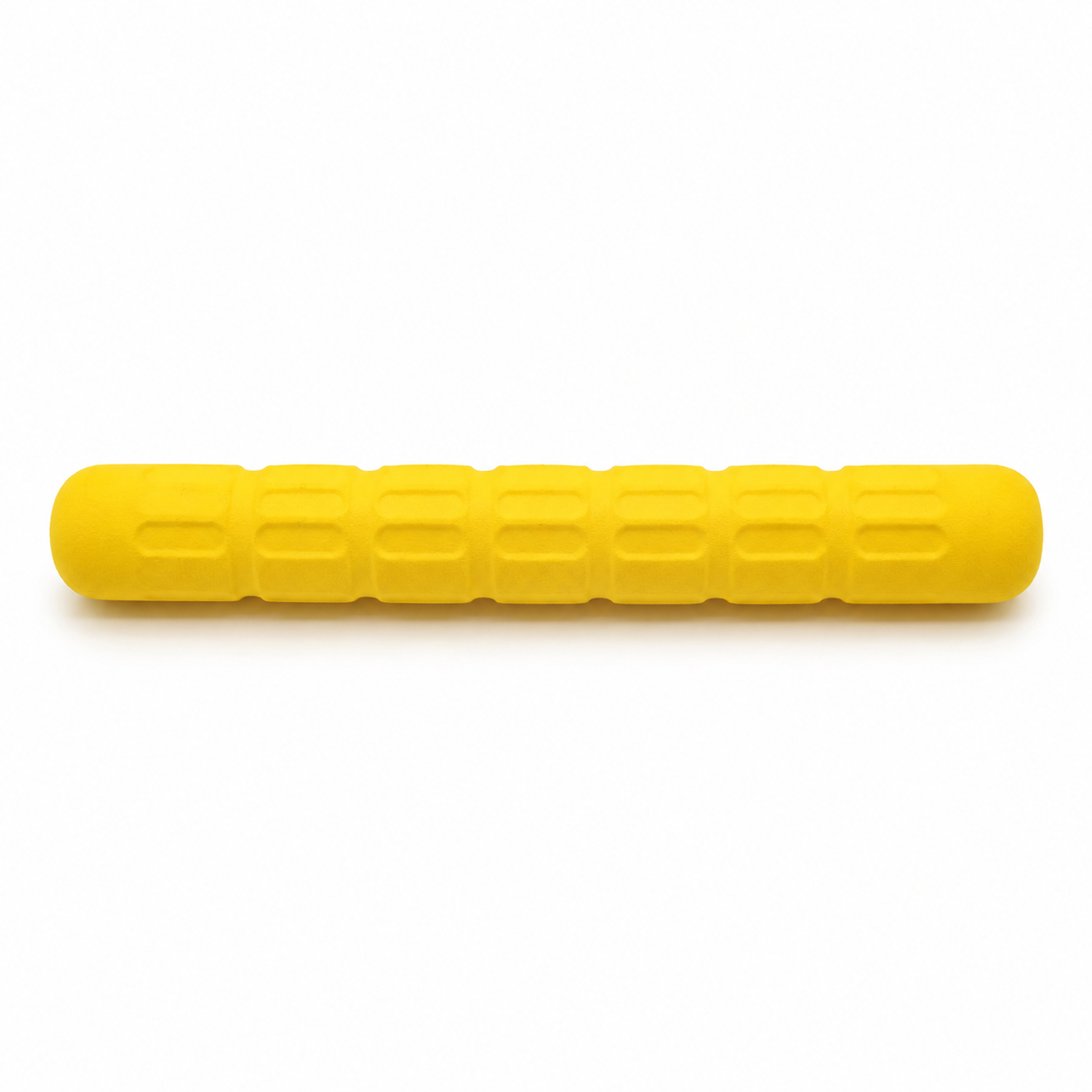 Bâton flottant jaune pour chien avec reliefs 28 cm