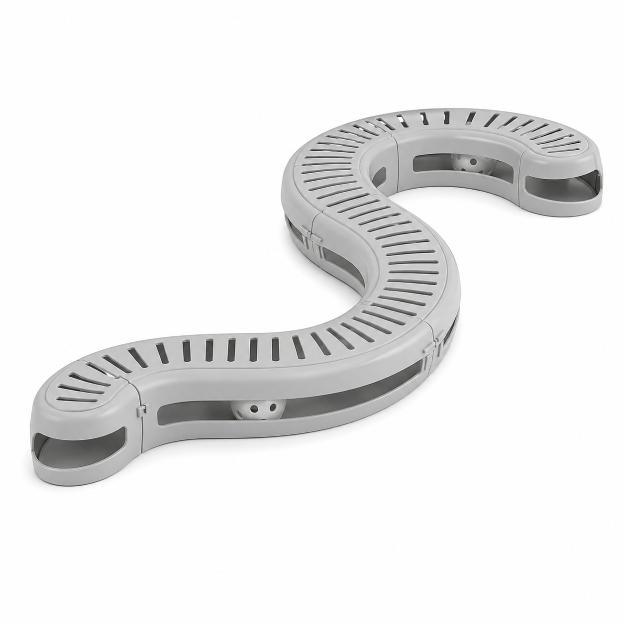 Circuit à balle gris clair pour chat modulable 100 cm