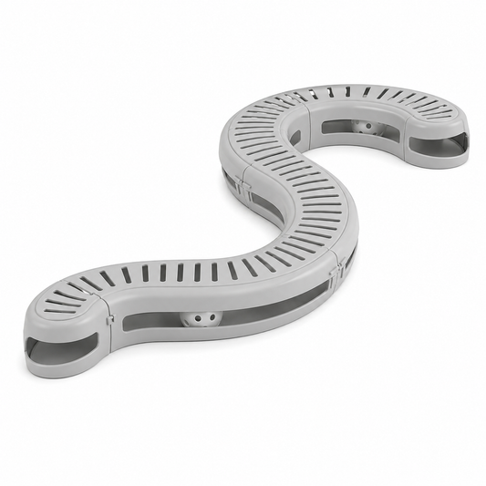 Circuit à balle gris clair pour chat modulable 100 cm
