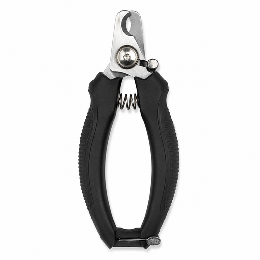 Coupe-griffes noir pour chien avec butée de sécurité 16 cm