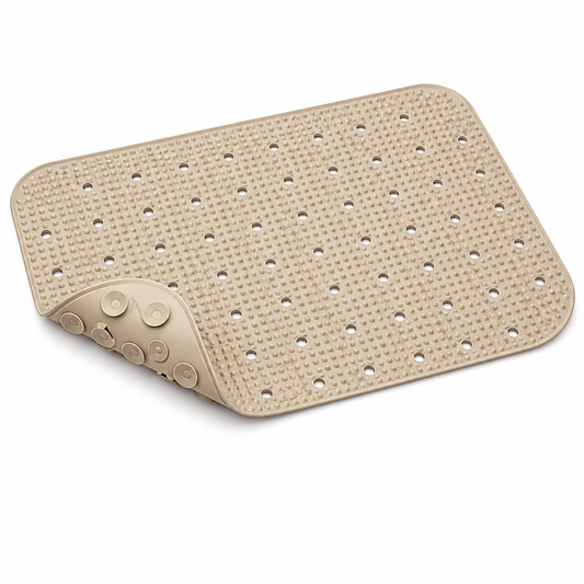 Tapis de bain antidérapant beige pour le toilettage des animaux 60x40 cm
